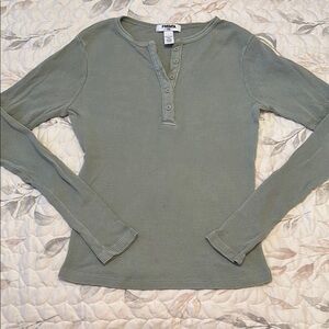 RSQ Long Sleeve Henley Top